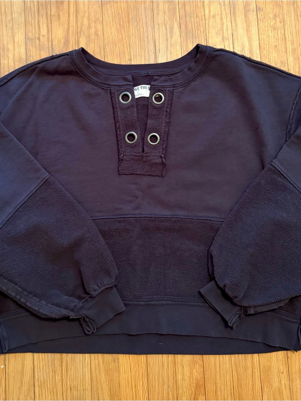 We the Free Cropped Pullover Sweatshirt - Black - Picture 4 of 5